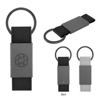 Paxton Leatherette Key Tag — Black