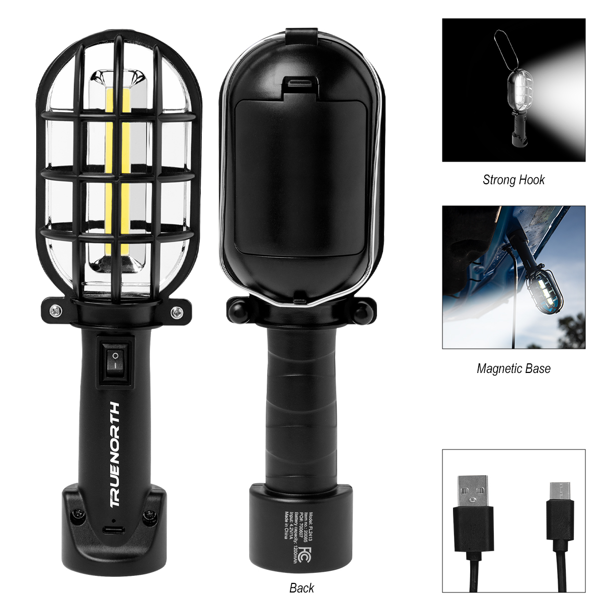 Rechargeable Cob Work Light With Magnet