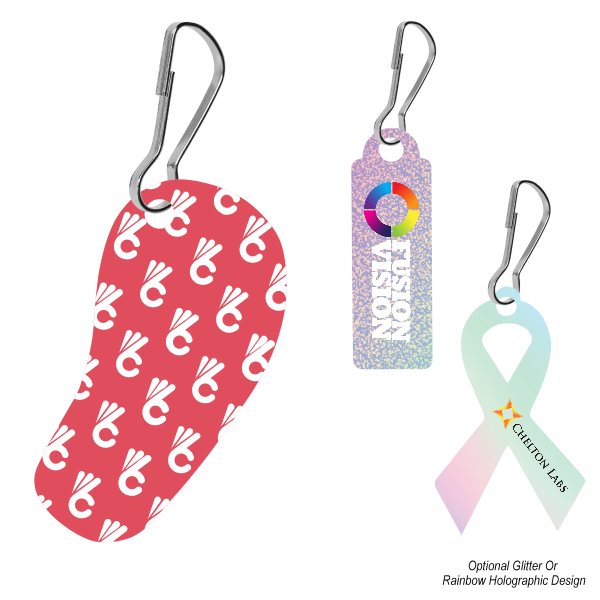 Acrylic Zipper Pull - Custom Shape 4"