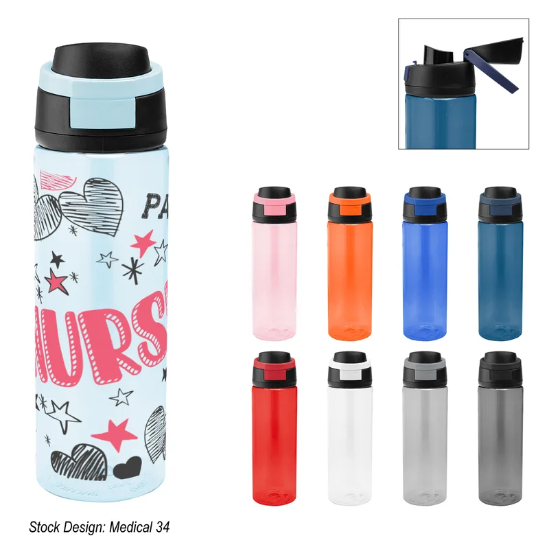 24 Oz. Full Color Pop Sip Rpet Bottle view 2