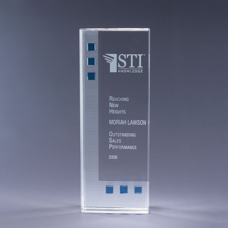 Dimensions in Blue Crystal Award