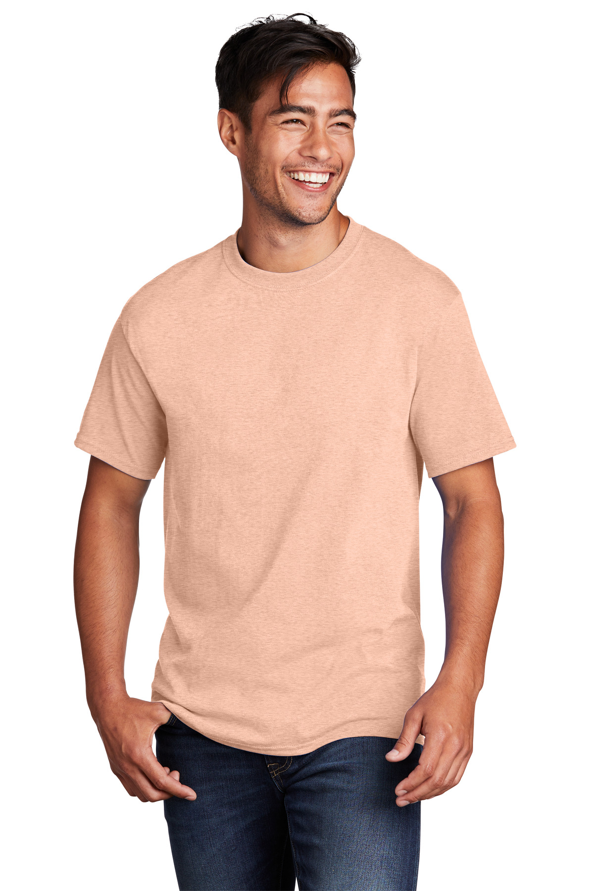 Heathered Dusty Peach Pink
