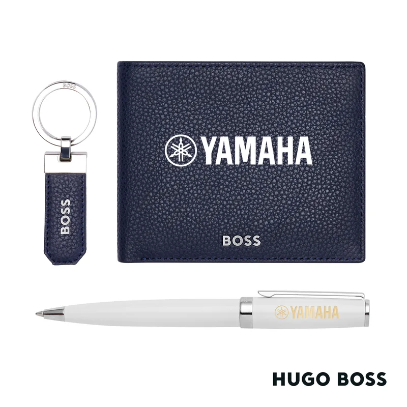 Hugo Boss® Ballpoint Pen, Key Ring & Wallet Set