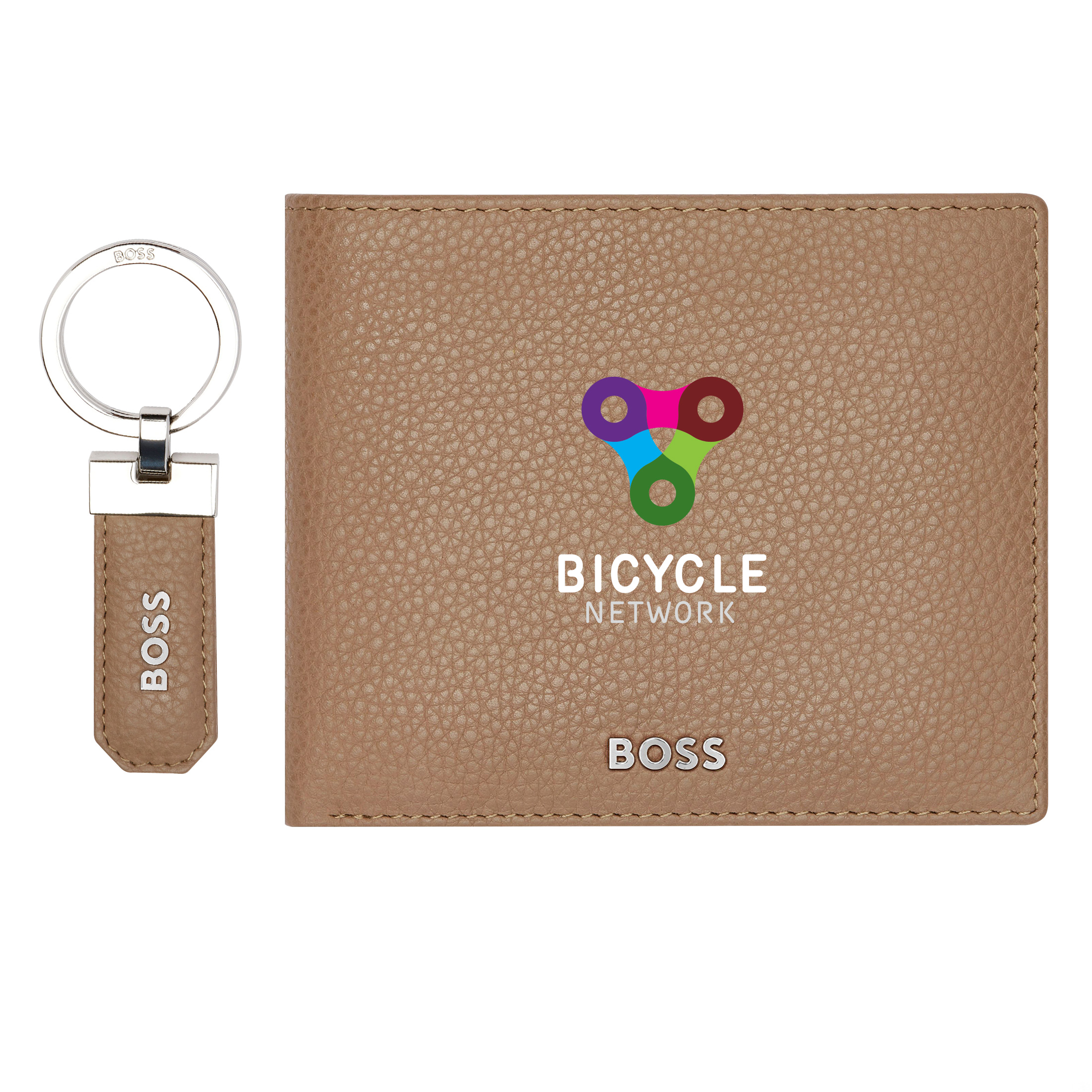Hugo Boss® Classic Grained Key ring & Wallet Set