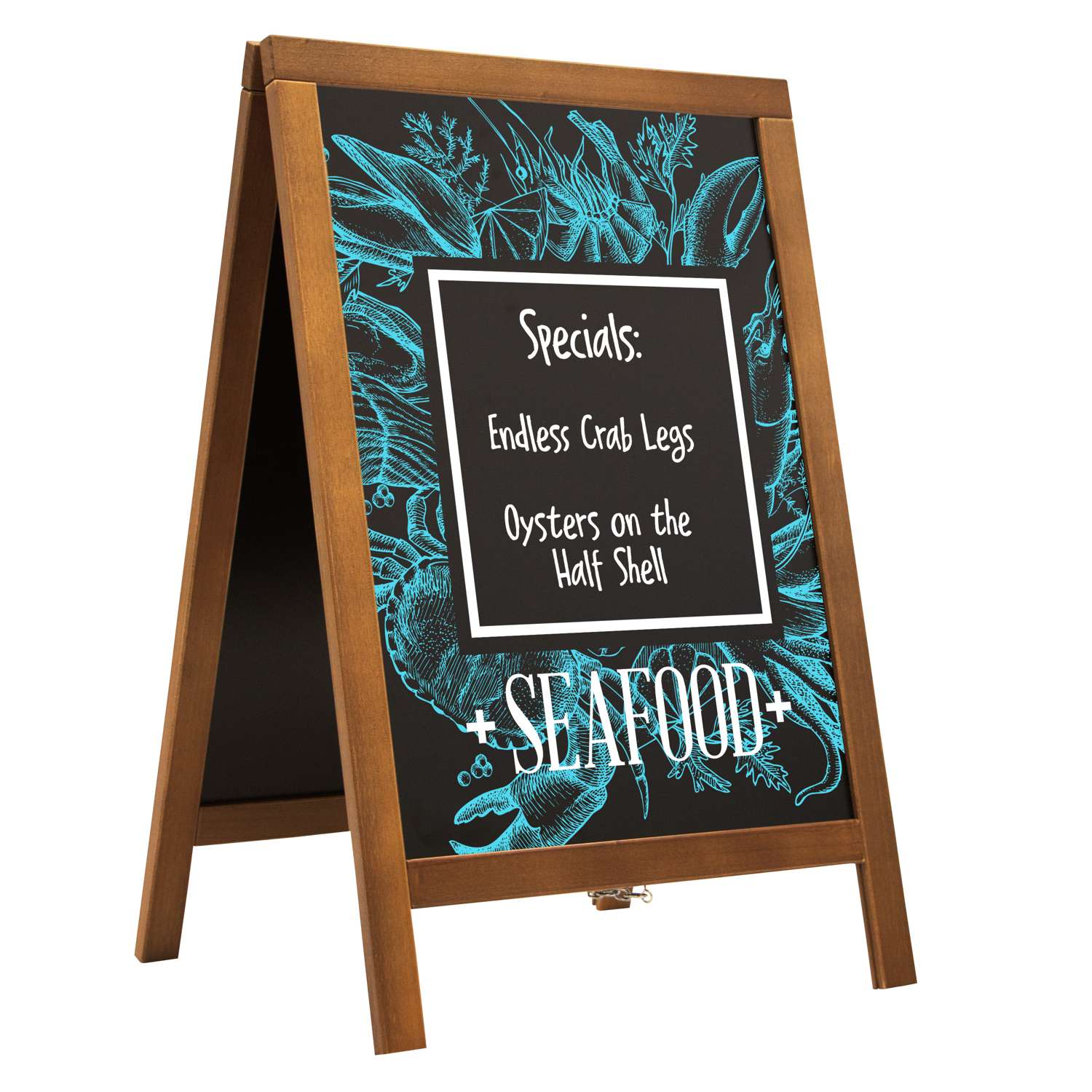 Economy Wood A-Frame Imprinted Chalkboard Kit view 2