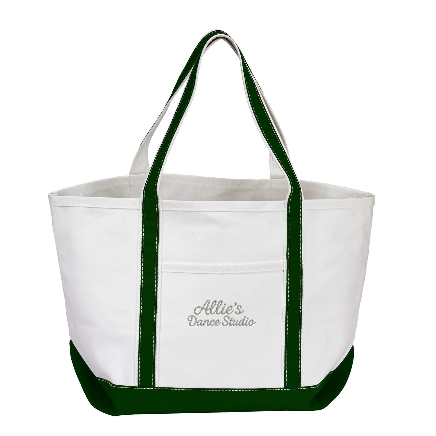 Open Canvas Boat Bag with Embroidery view 2