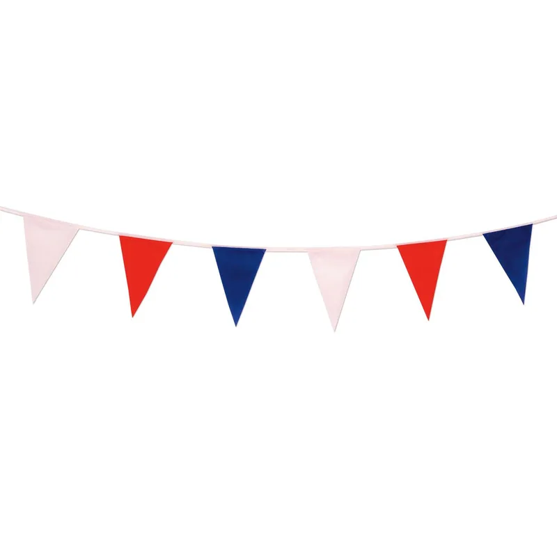 60' Red, White & Blue Pennant String view 2