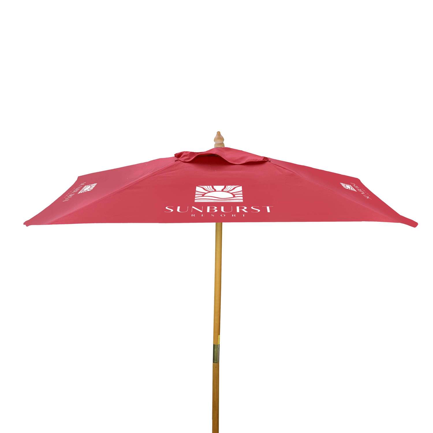 8' Square Wood Market Umbrella Kit (4 Imprints) view 2