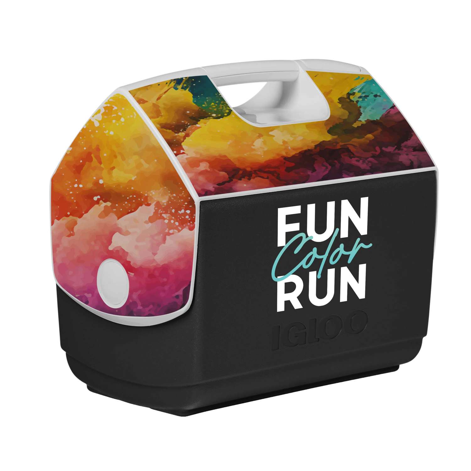 IGLOO Playmate Elite Cooler Imprinted Front & Decals on Lid view 2