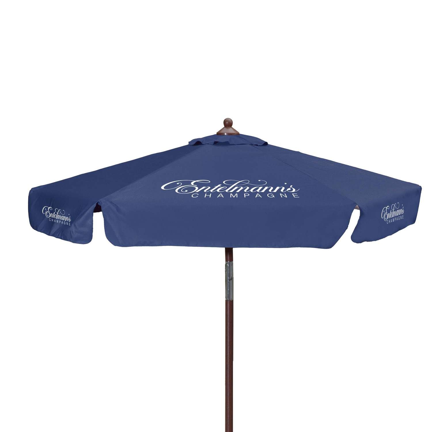 7' Wood Look Tilting Market Umbrella Kit With Valance 6 Imp view 2