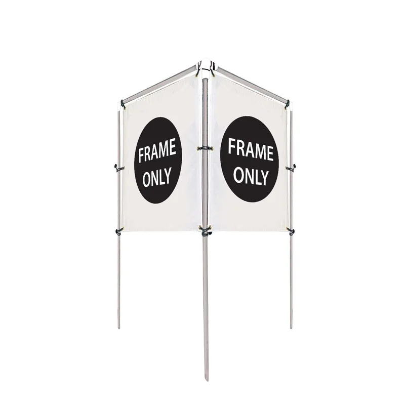 4'W x 5'H In-Ground Banner Hardware - V-Shape view 2