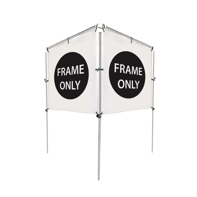 6'W x 5'H In-Ground Banner Hardware - V-Shape Banner view 2
