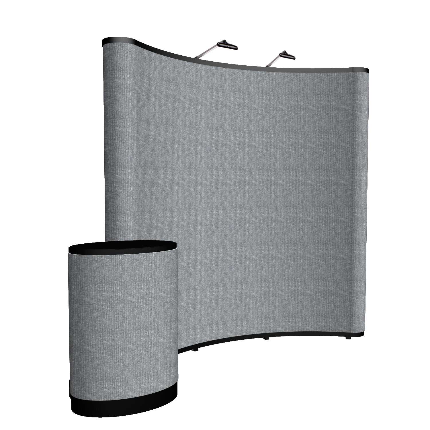 8' Curved Show 'N Rise Floor Display Kit (Fabric) view 2