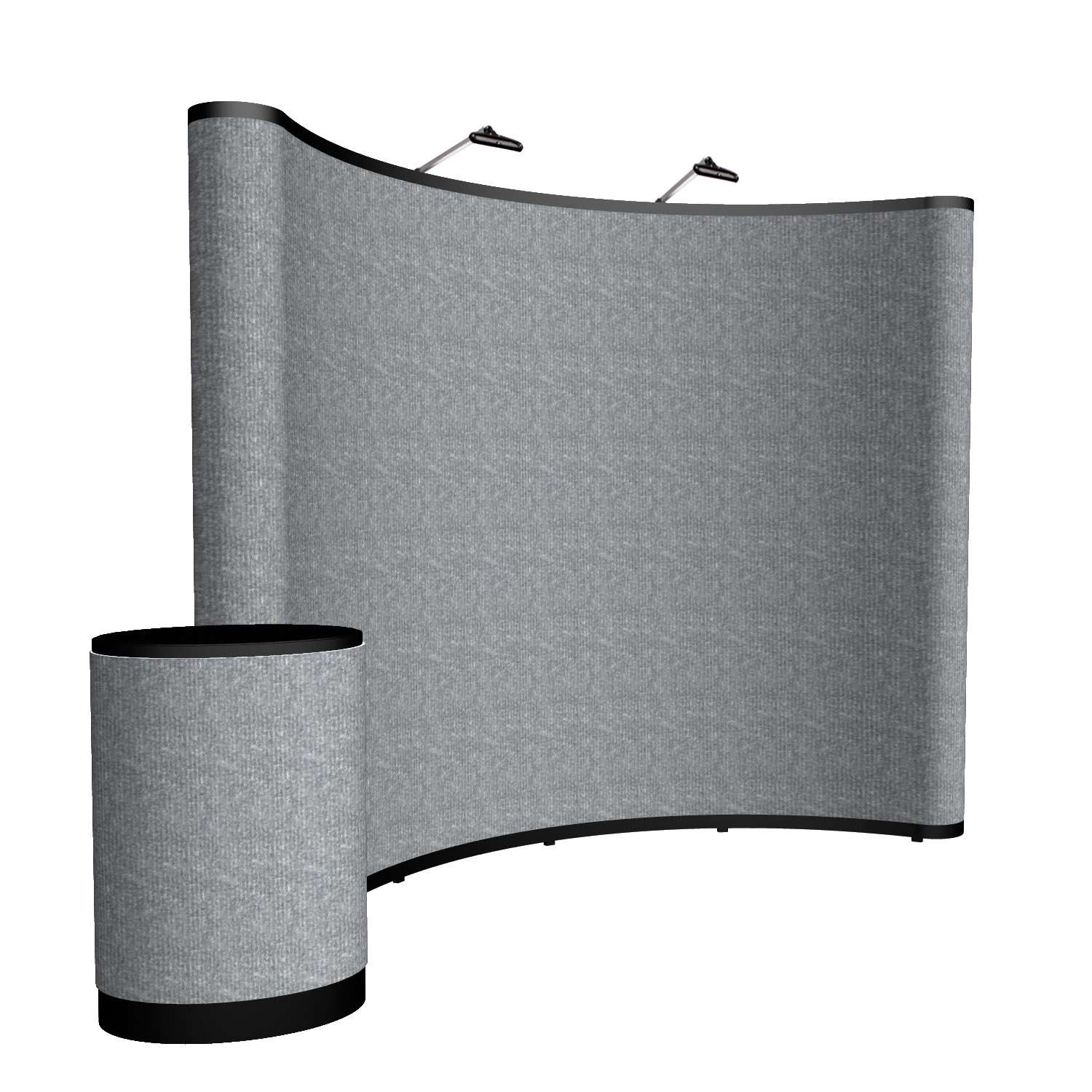 10' Curved Show 'N Rise Floor Display Kit (Fabric) view 2