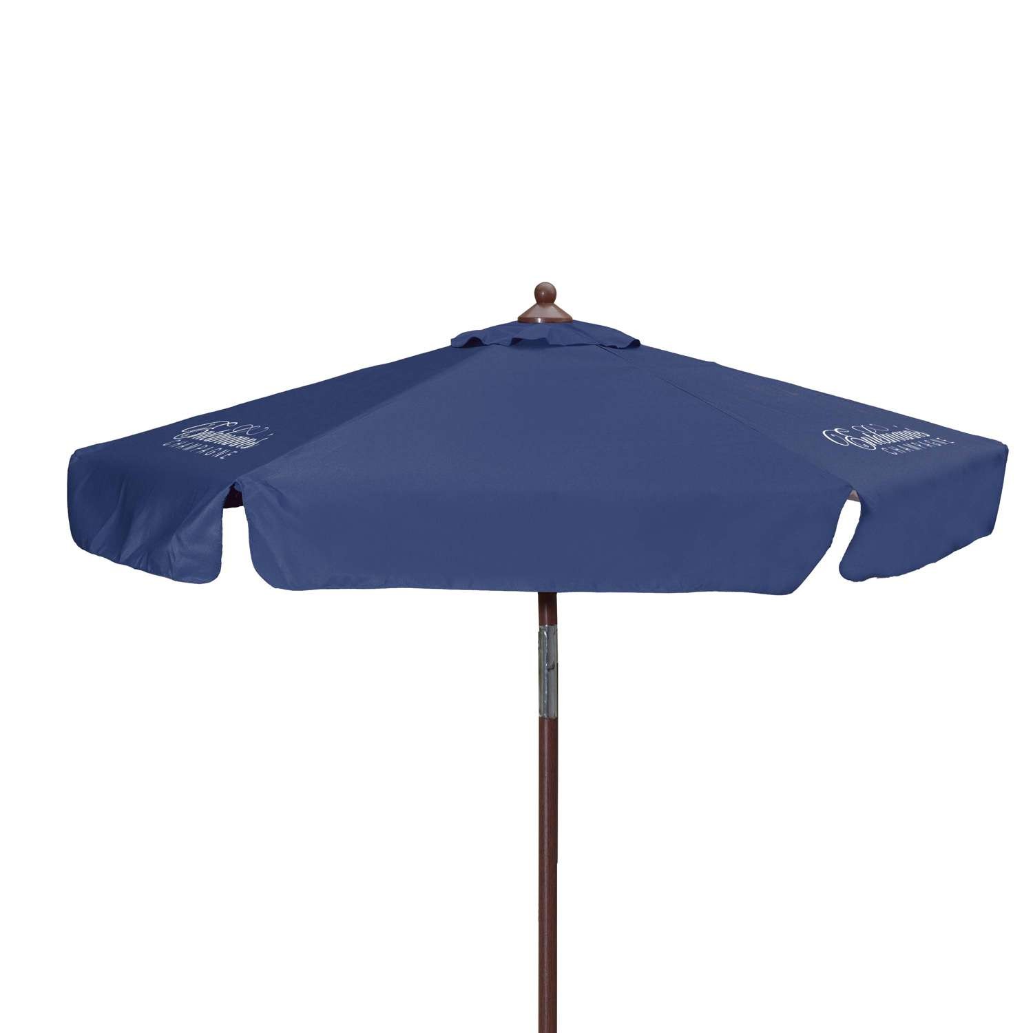 7' Wood Look Tilting Umbrella With Valance (3 Imprints) view 2