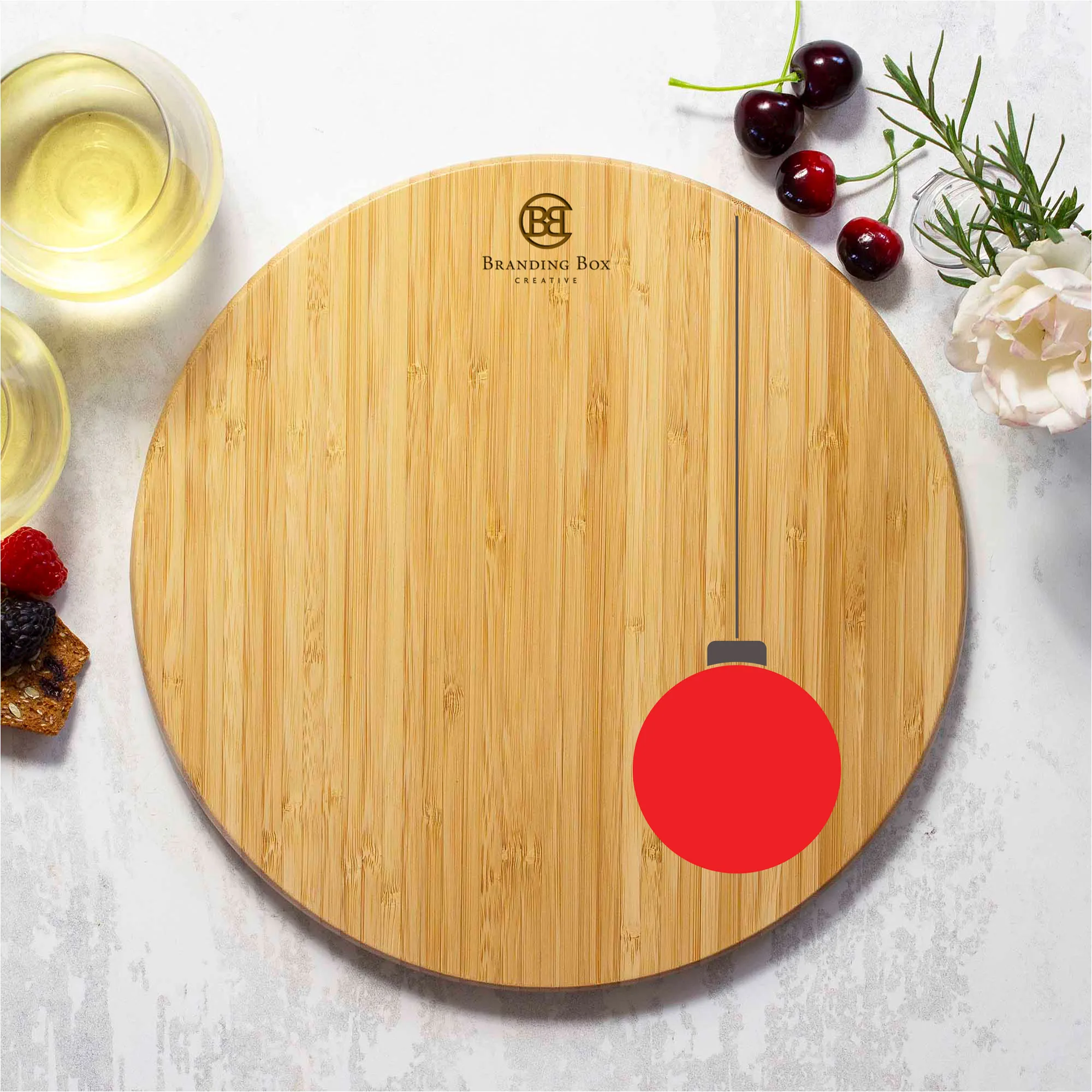 Decorative Holiday Ornament Cutting and Serving Board view 3