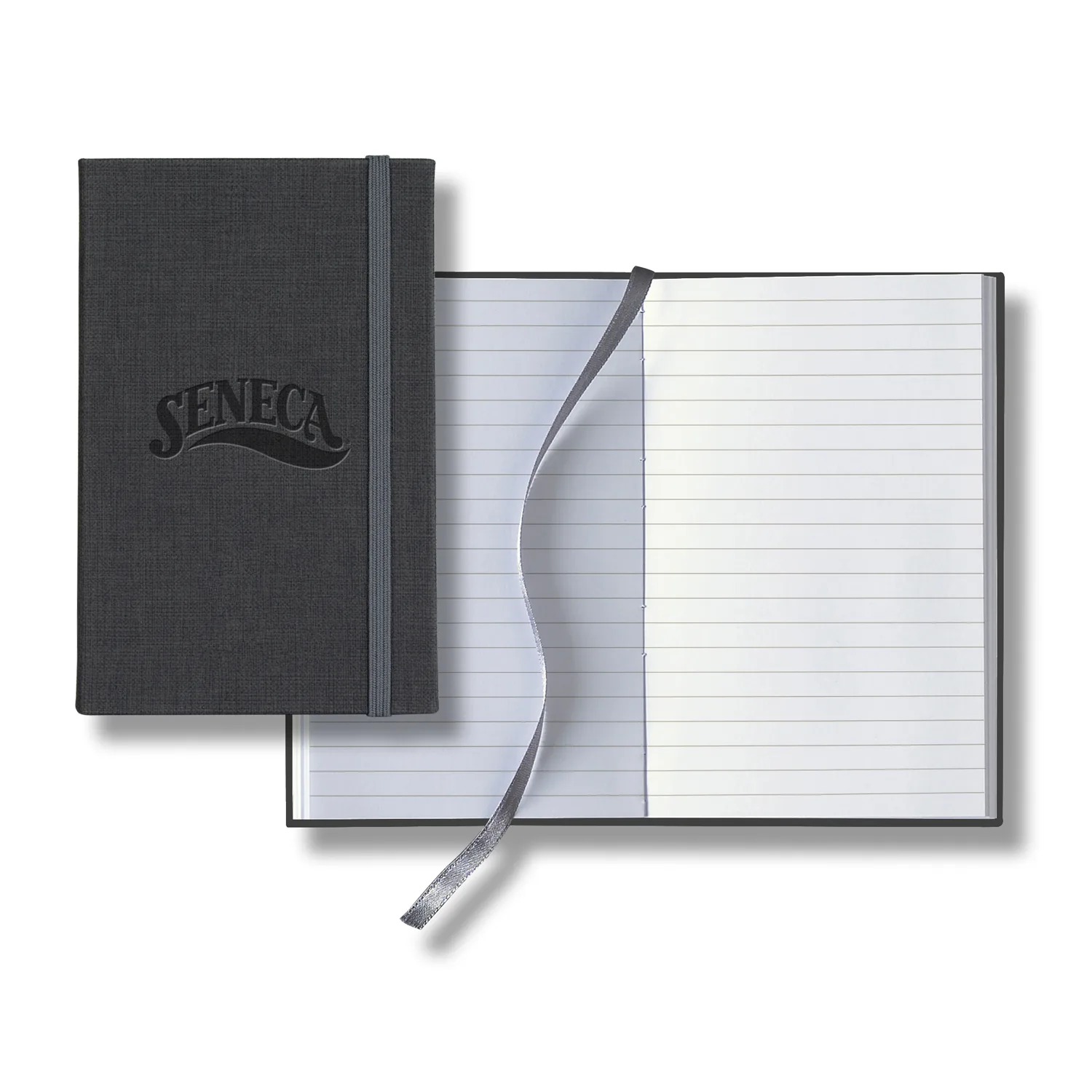 Castelli Linen Banded Pico Lined White Page Journal view 4