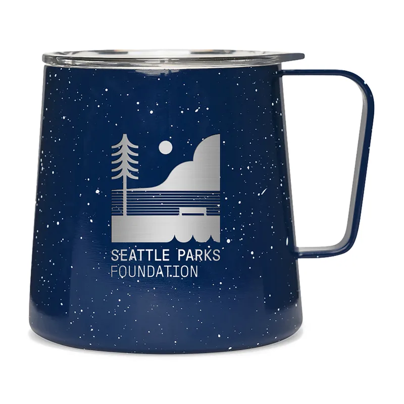 MiiR® Grounded Camp Cup - 12 Oz. - Blue Speckle Gloss