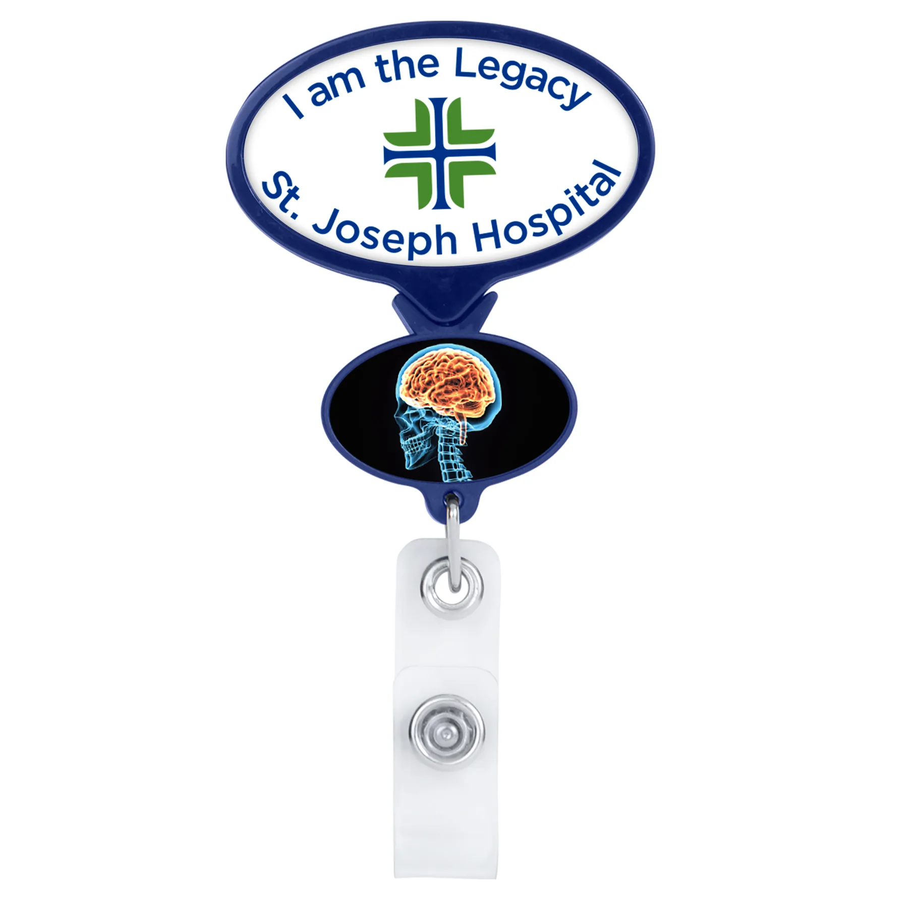 Double Up Oval Retractable Badge Reel view 6