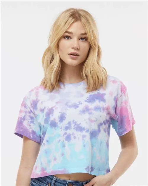 COLORTONE® Women's Tie-Dyed Short Sleeve Cropped T-Shirt