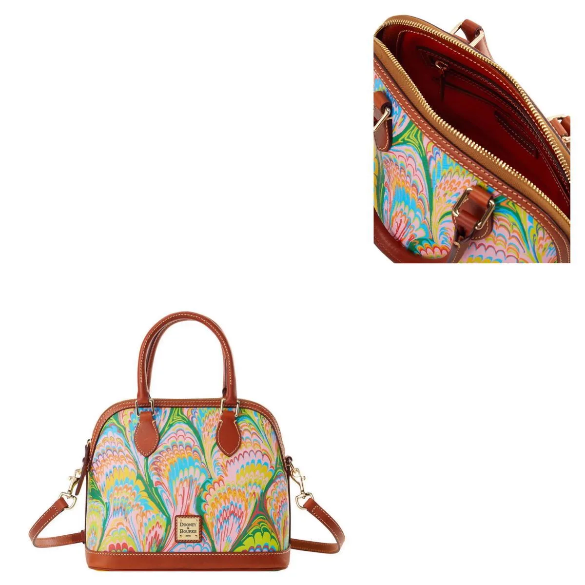 Dooney & Bourke Pink Plumes Satchel