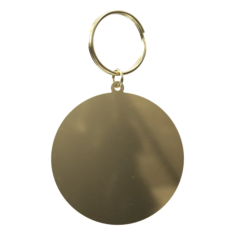 Vibraprint® Bright Gold Round Key Tag (2-1/4") view 2