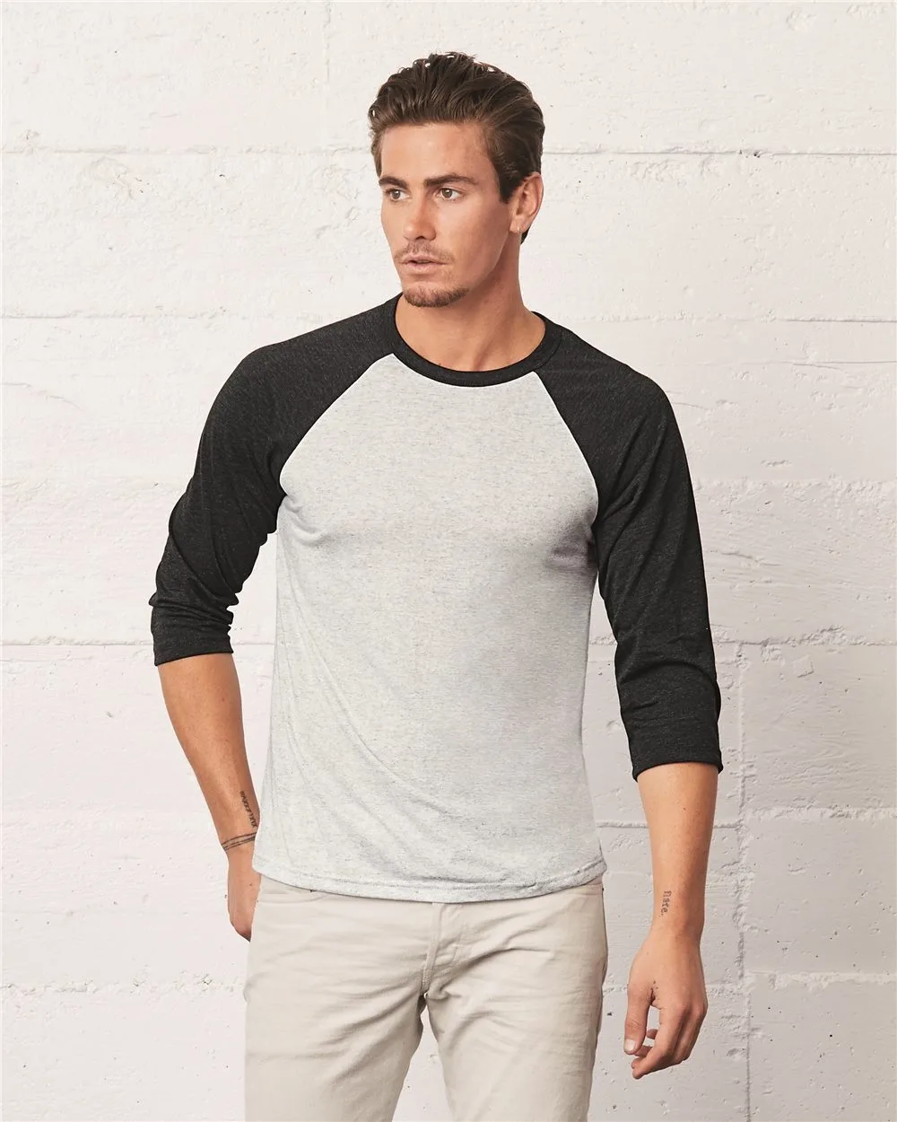 Bella+Canvas® Unisex Three-Quarter Sleeve Baseball Tee