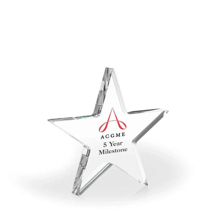 Celeste Acrylic Paperweight Award - UV Printed