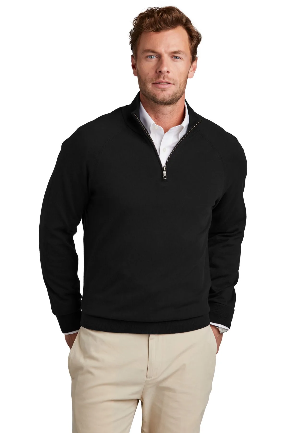 Brooks Brothers® Cotton Stretch 1/4-Zip Sweater view 5