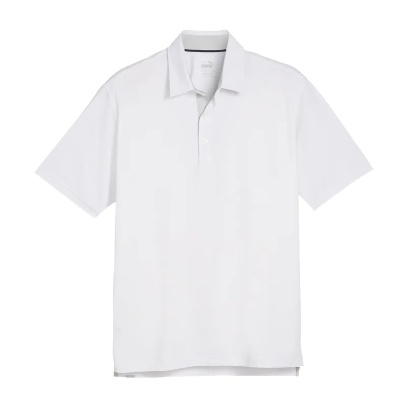 Puma MATTR Brigade Golf Polo - White Glow/Ash Gray