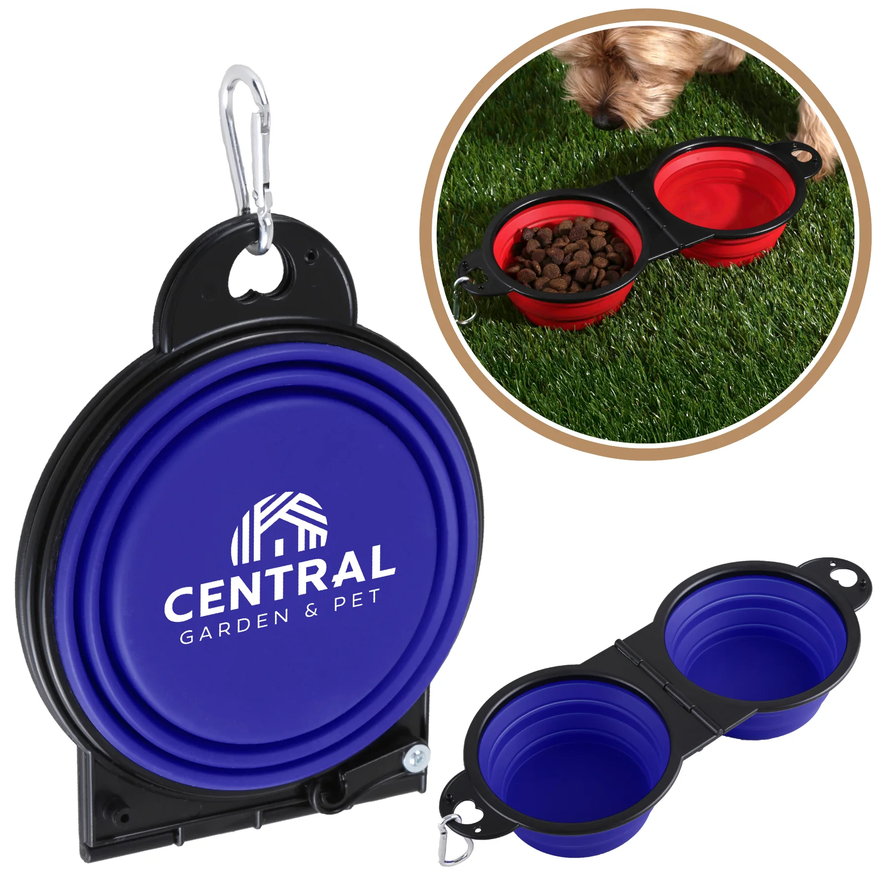 Dual Collapsible Pet Bowl view 4