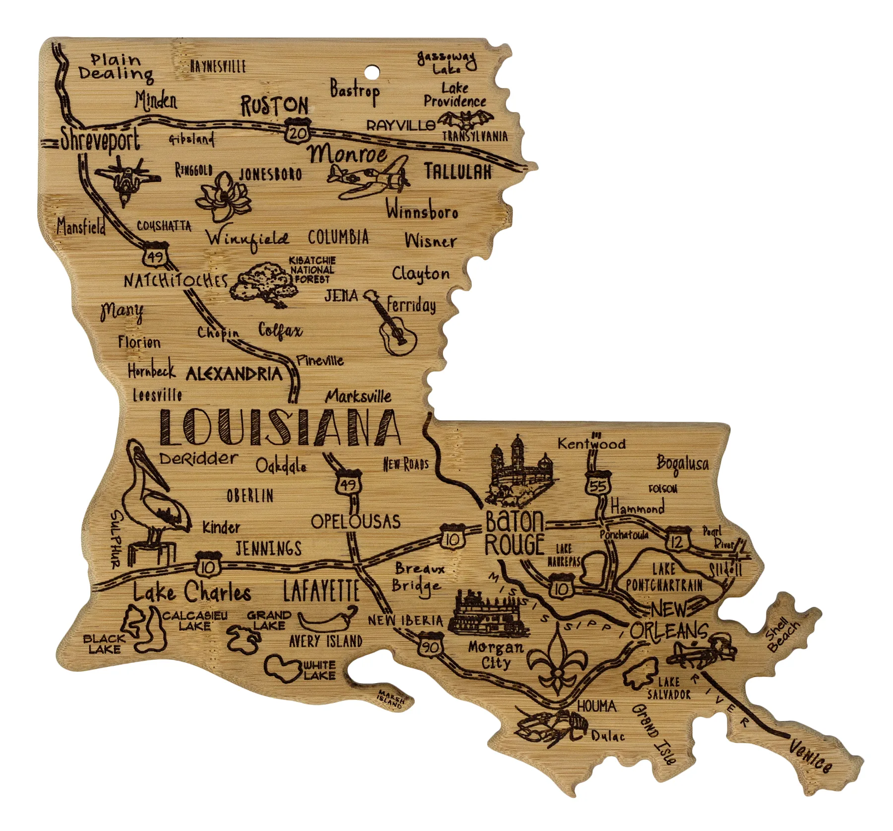 Destination Louisiana Cutting & Serving Board