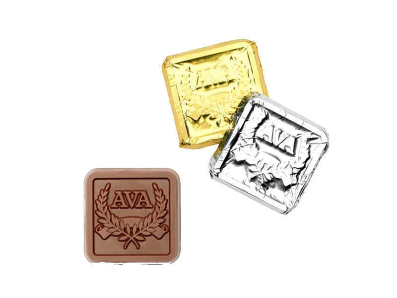 Premium Custom Foil-wrapped Chocolate Square