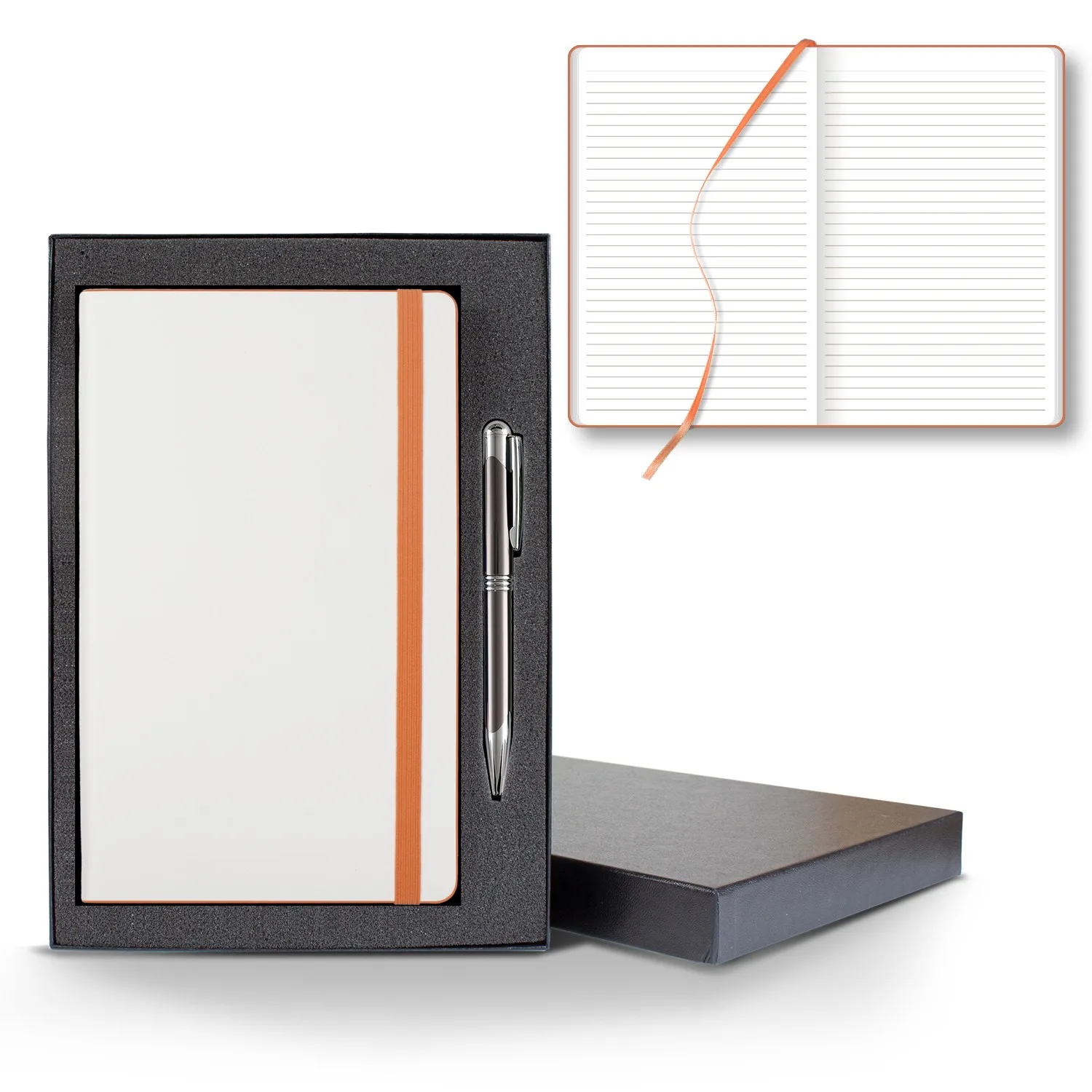 Castelli White Laser Medio Lined White Page Journal Gift Set view 2