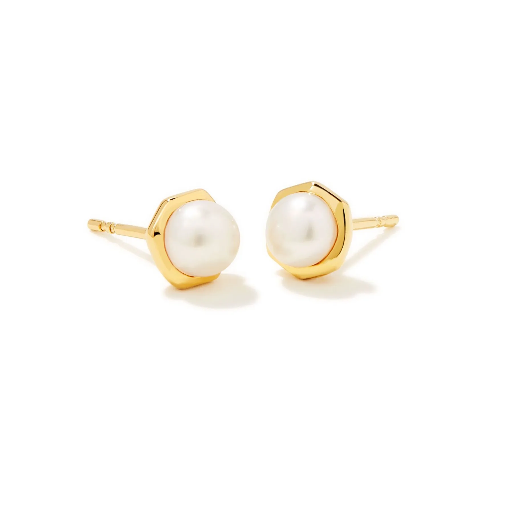 Kendra Scott Davie Pearl 18K Gold Vermeil Stud Earrings in Freshwater Cultured Pearl