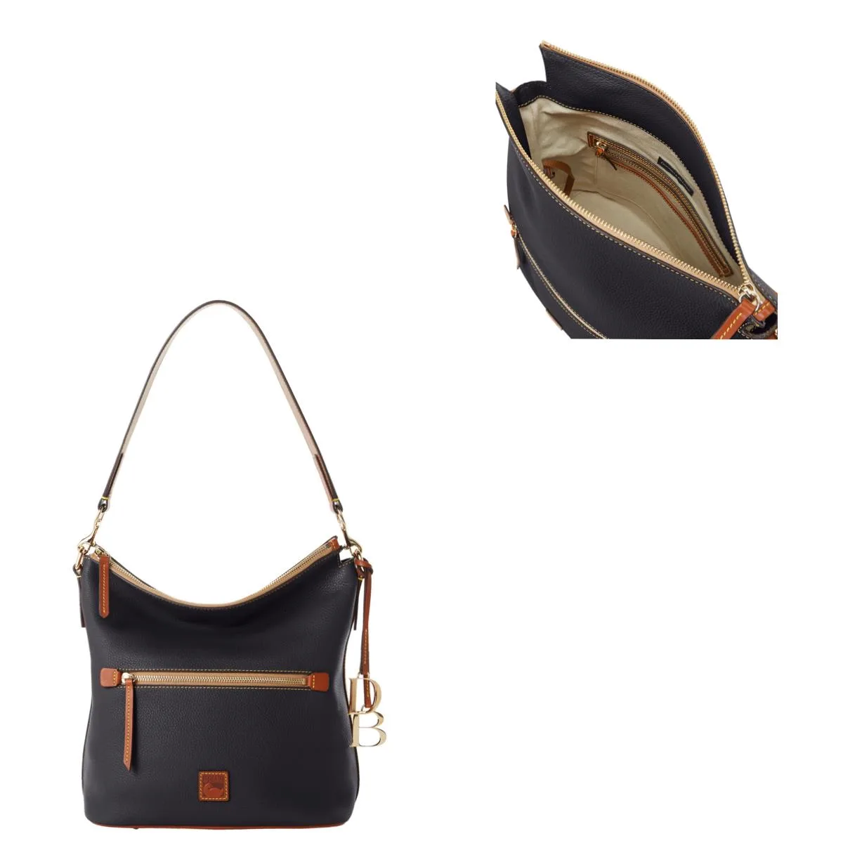 Dooney & Bourke Black Pebble Grain Large Sac
