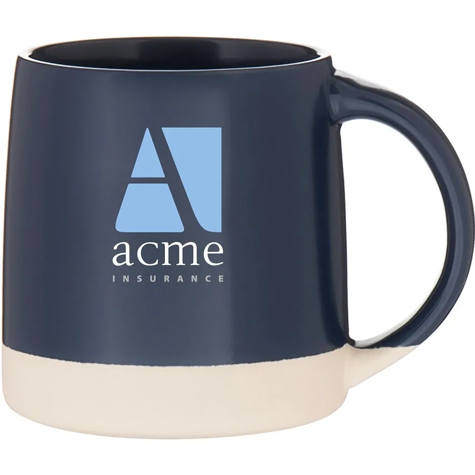 12 oz Magnolia Ceramic Mug (Navy)