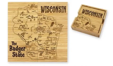 Wisconsin Puzzle Coaster Set view 6