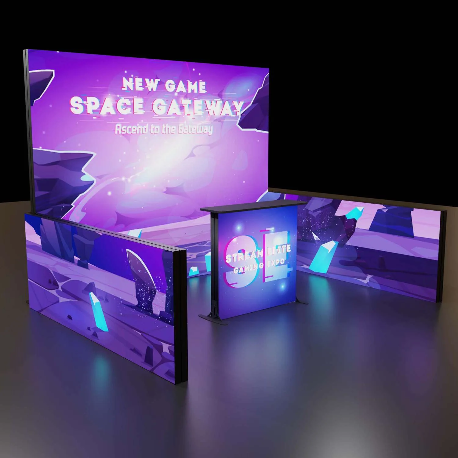 8'H Astra Modular Booth Kit 1 view 3