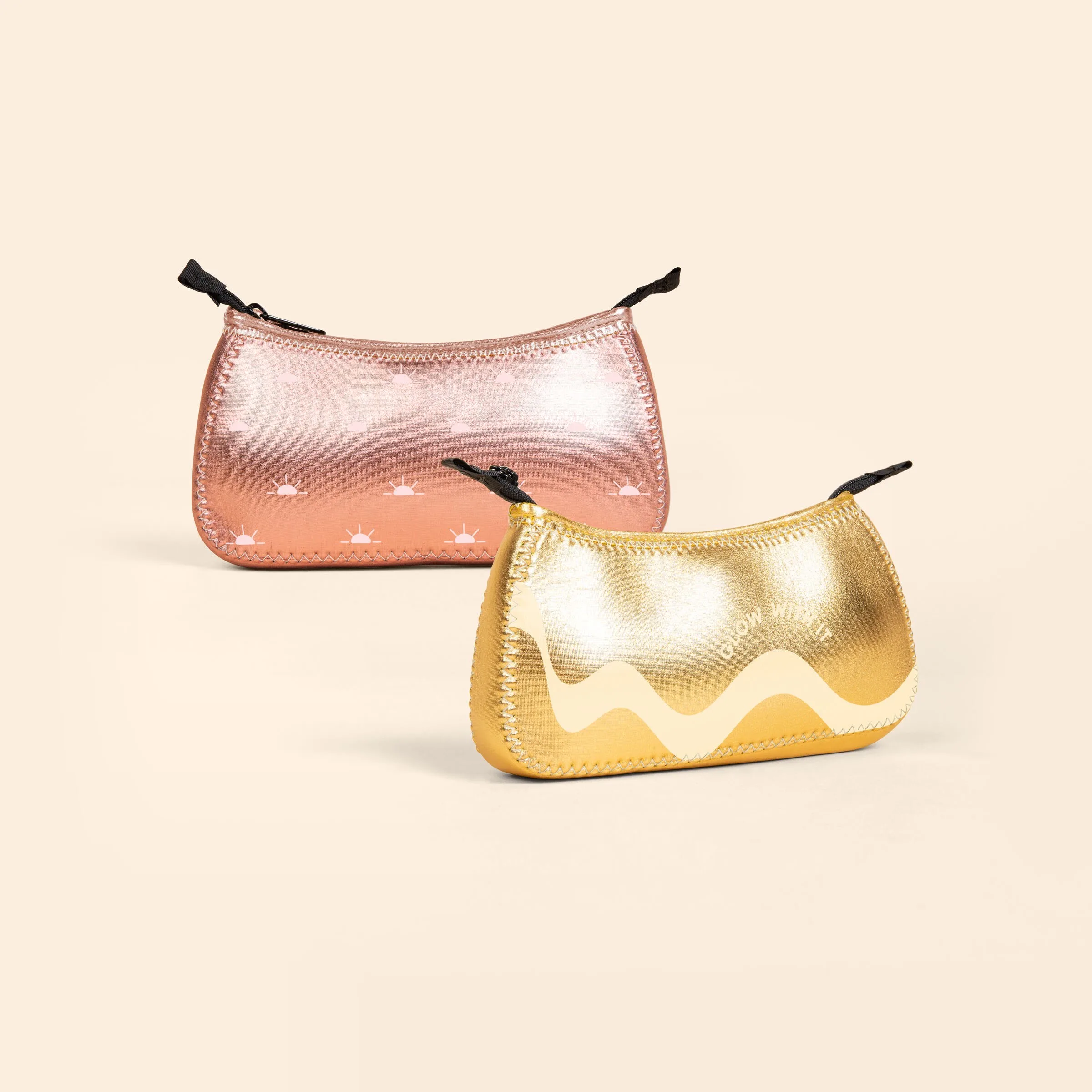 Large Metallic Canoe Pouch