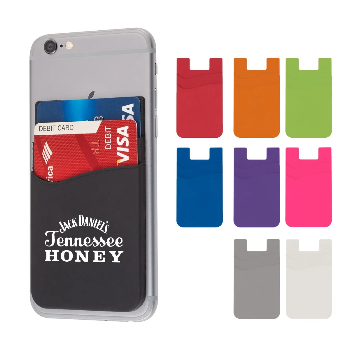 Dual Pocket Silicone Phone Wallet view 2
