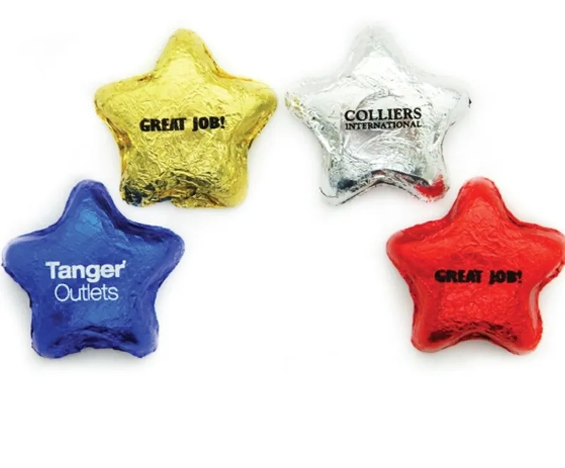 Foil Wrapped Chocolate Stars