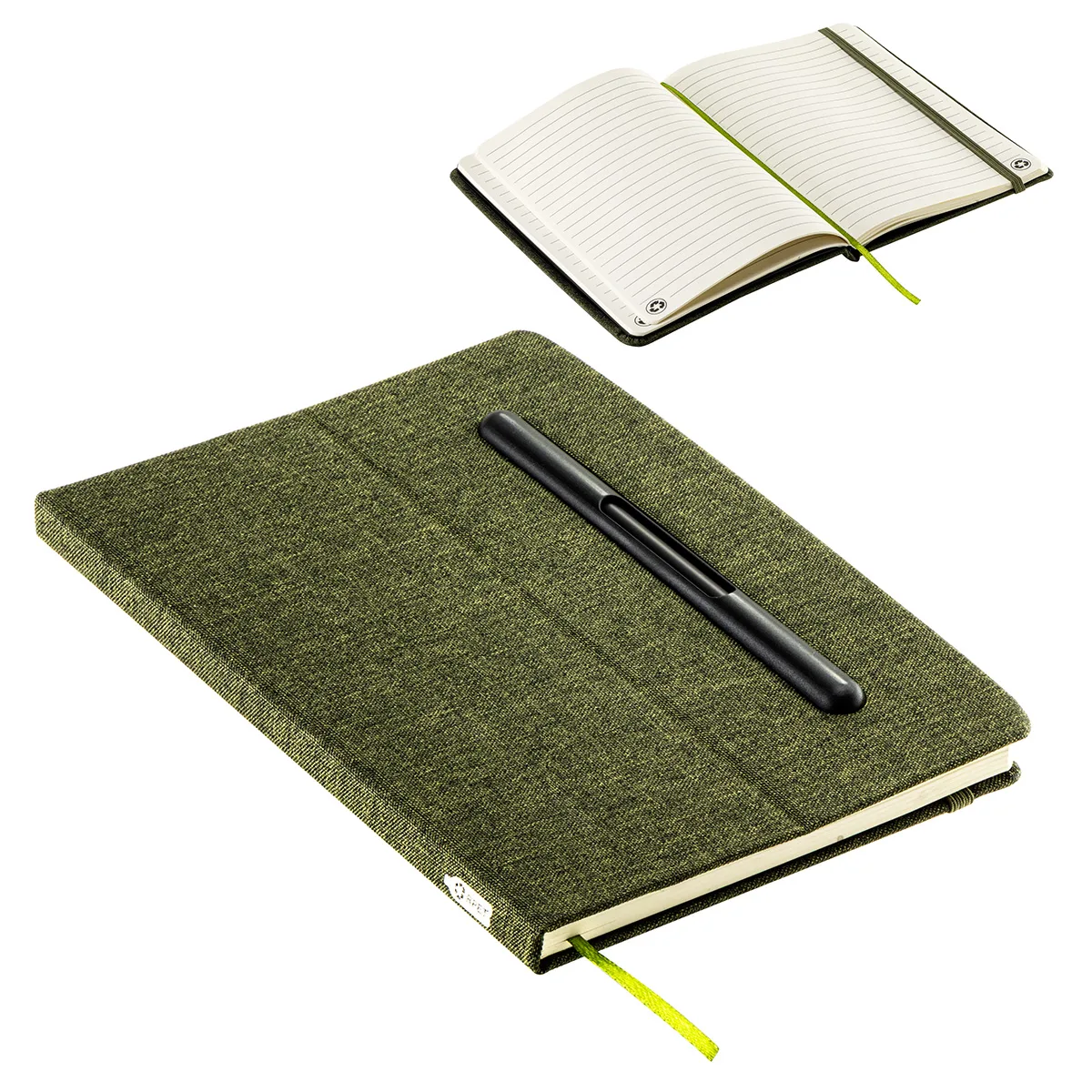 Boardroom Hardcover Journal with Built-In Phone Stand and Pen view 2