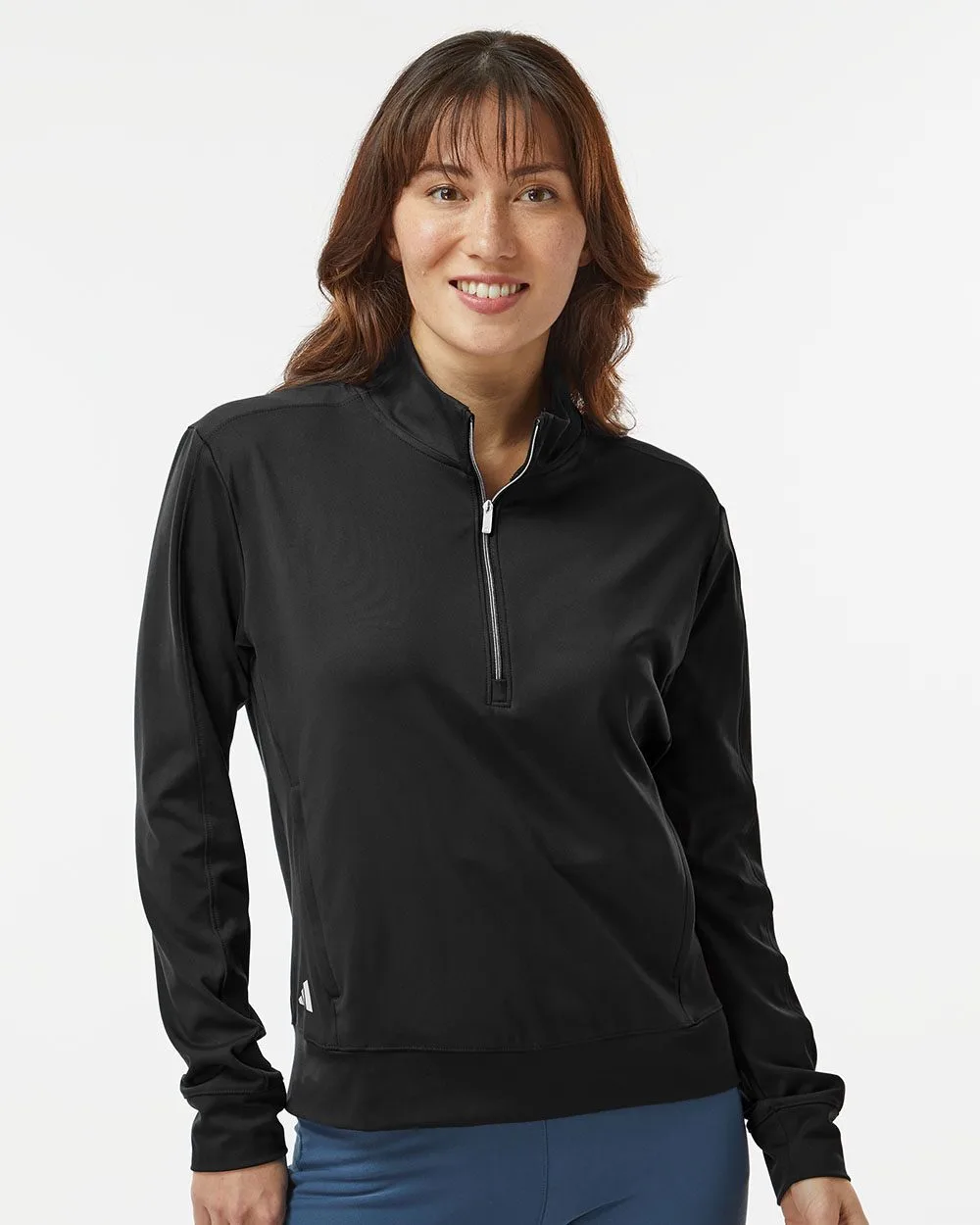 Adidas® Women's Ultimate365 Textured Quarter-Zip Pullover Shirt view 2
