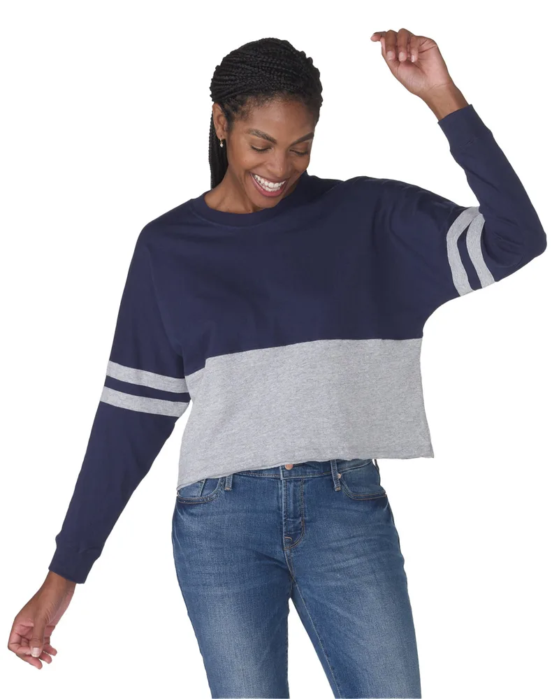 BOXERCRAFT Ladies' Cropped Retro Pom Pom Jersey Fleece view 5