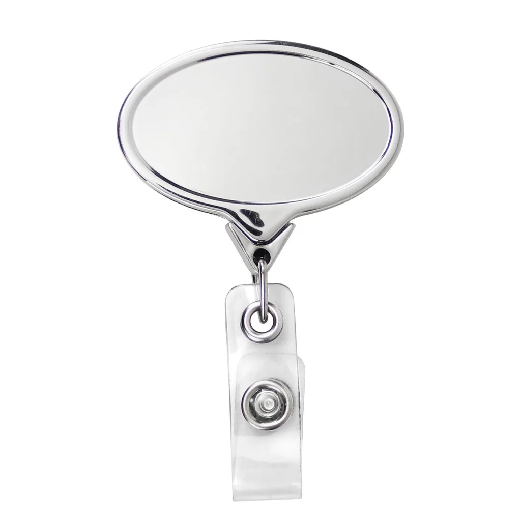 Metallic Finish Jumbo Oval Retractable Badge Reel view 2
