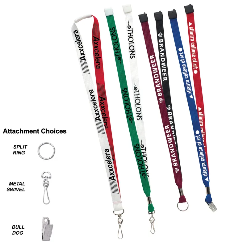 5/8", 3/4" or 1" Two Tone MicroWeave Silk Screen Lanyards