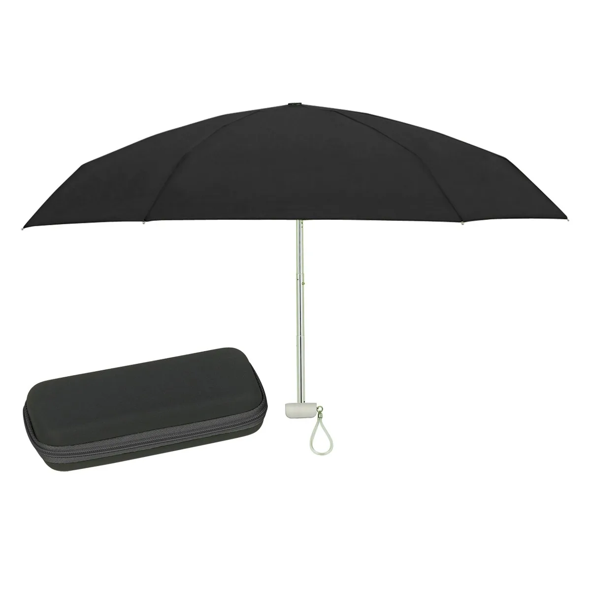37" Arc Telescopic Folding Travel Umbrella With Eva Case view 2