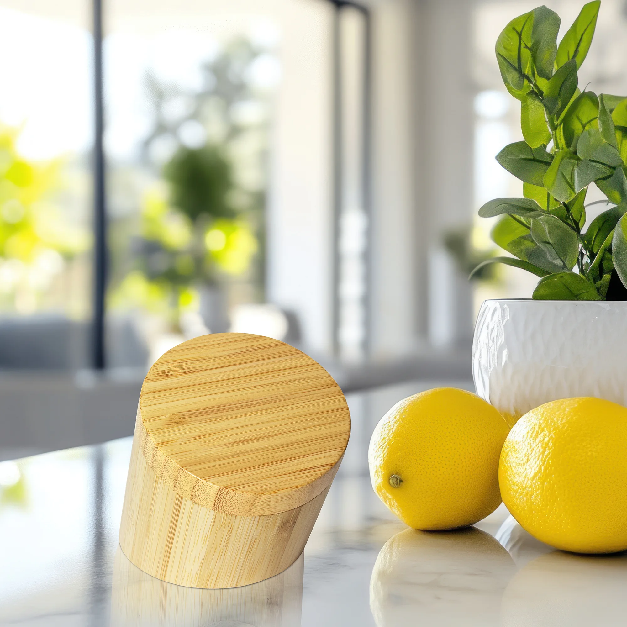 Bamboo Angled Salt Cellar view 3