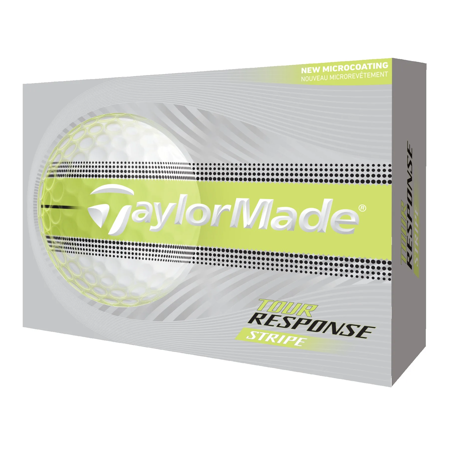 TaylorMade Tour Response Stripe Golf Balls - Neon Yellow